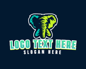 Video Game - Angry Elephant Tusk logo design