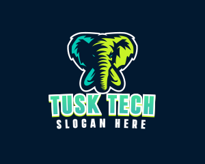 Angry Elephant Tusk logo design