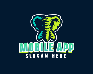 League - Angry Elephant Tusk logo design