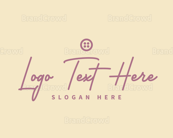 Elegant Tailor Wordmark Logo