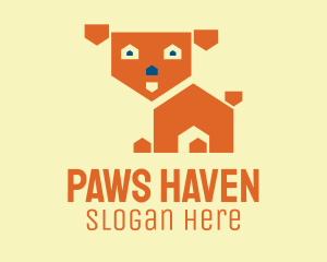 Cute Dog House  logo design