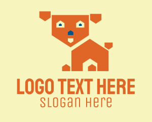 Cute Dog House  Logo