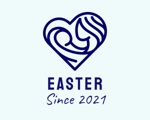 Maternity - Blue Heart Parenting logo design