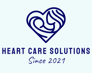 Blue Heart Parenting  logo design