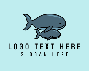 Nautical - Humpback Whale Parent logo design