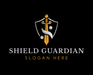 Defender - Weapon Sword Shield logo design