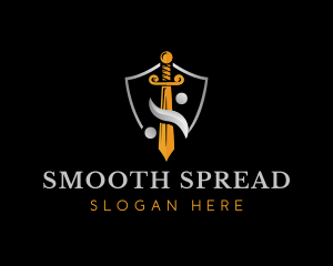 Weapon Sword Shield logo design