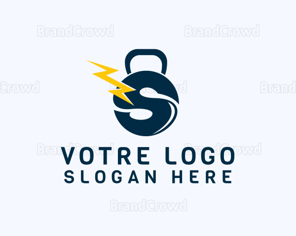 Lightning Kettlebell Letter S Logo