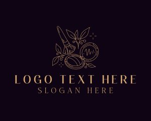 Compact Powder - Makeup Styling Cosmetics logo design