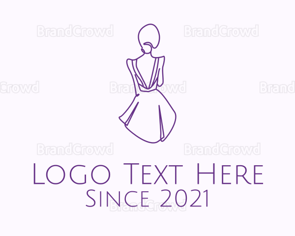 Woman’s Dress Monoline Logo
