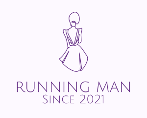 Maiden - Woman’s Dress Monoline logo design
