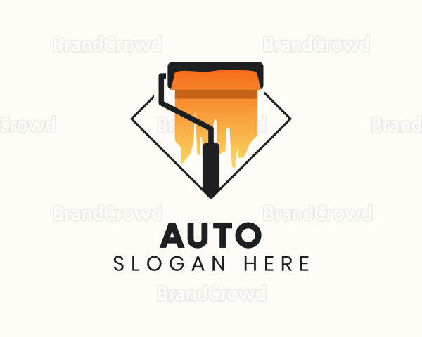 Gradient Paint Roller Logo