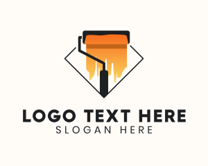Contractor - Gradient Paint Roller logo design