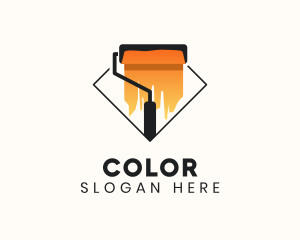 Gradient Paint Roller  Logo