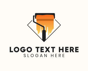 Painting - Gradient Paint Roller logo design