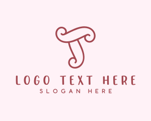 Product Designer - Cute Feminine Letter T Boutique logo design