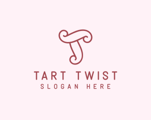 Cute Feminine Letter T Boutique logo design