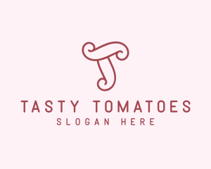 Cute Feminine Letter T Boutique logo design