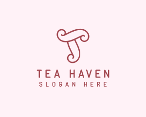 Cute Feminine Letter T Boutique logo design