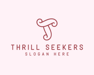 Cute Feminine Letter T Boutique logo design