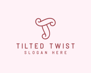 Cute Feminine Letter T Boutique logo design