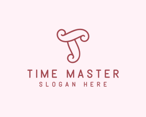 Cute Feminine Letter T Boutique logo design