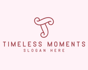 Cute Feminine Letter T Boutique logo design