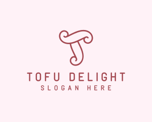 Cute Feminine Letter T Boutique logo design