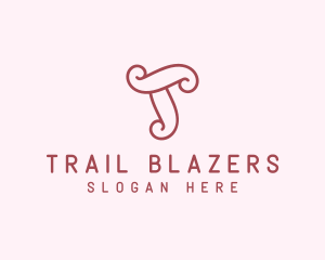 Cute Feminine Letter T Boutique logo design