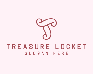 Cute Feminine Letter T Boutique logo design