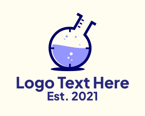 Erlenmeyer - Laboratory Flask Experiment logo design