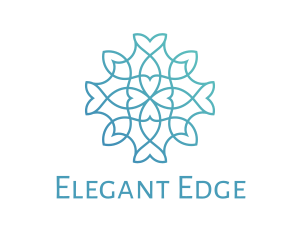 Elegant Floral Heart Outline logo design