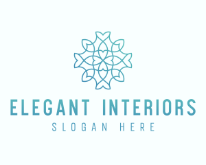 Elegant Floral Heart Outline logo design