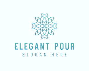 Elegant Floral Heart Outline logo design