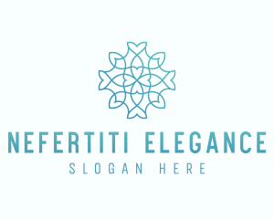 Elegant Floral Heart Outline logo design