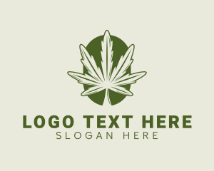Herb - Organic Marijuana Leaf logo design