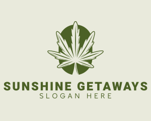 Organic Marijuana Leaf Logo