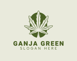 Organic Marijuana Leaf logo design