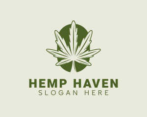 Organic Marijuana Leaf logo design