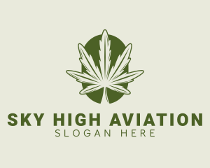 Organic Marijuana Leaf logo design