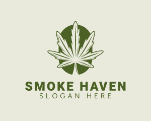 Organic Marijuana Leaf logo design