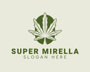 Natural - Organic Marijuana Leaf logo design