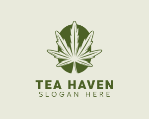 Organic Marijuana Leaf logo design