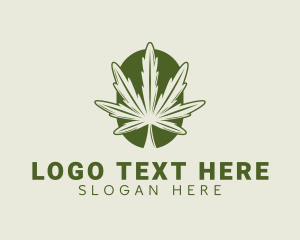 Marijuana - Organic Marijuana Leaf logo design