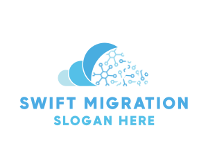 Migration - Cloud Data Circuit logo design