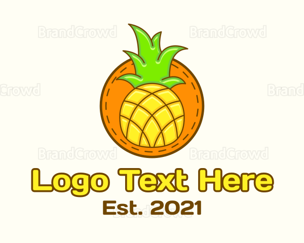 Cute Pineapple  Patch Logo