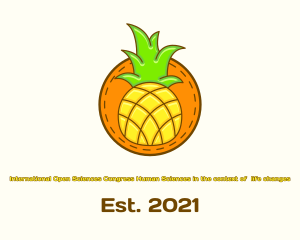 Produce - Cute Pineapple  Patch logo design