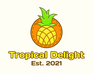 Pineapple - Cute Pineapple  Patch logo design