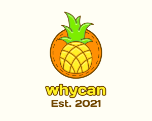 Juice Stand - Cute Pineapple  Patch logo design