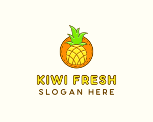 Cute Pineapple  Patch logo design